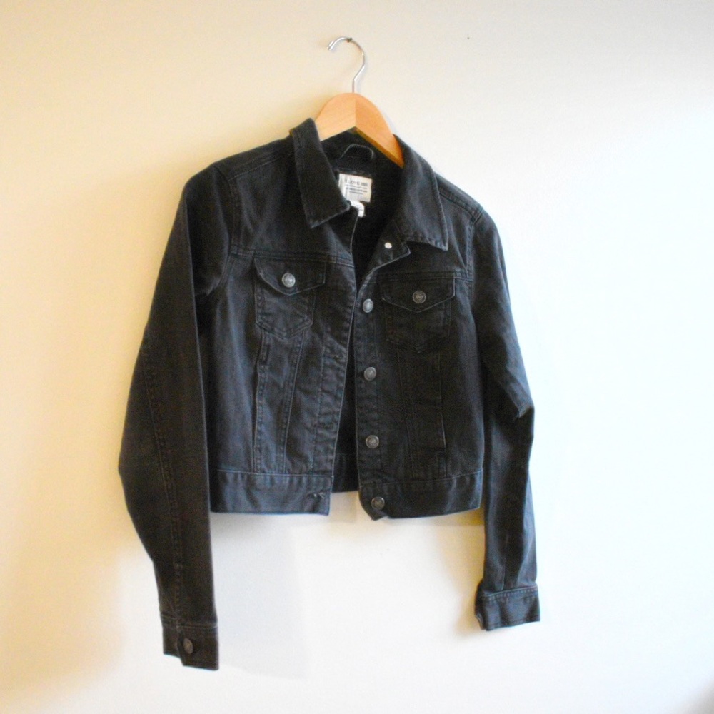 Black denim jacket